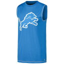 ニューエラ タンクトップ  メンズ ニューエラ メンズ Tシャツ トップス Detroit Lions New Era Tank Top Blue