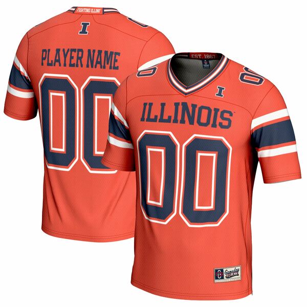 ゲームデイグレーツ メンズ ユニフォーム トップス Illinois Fighting Illini GameDay Greats NIL PickAPlayer Football Jersey Orange