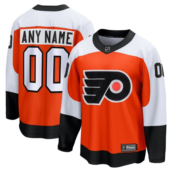 ファナティクス メンズ ユニフォーム トップス Philadelphia Flyers Fanatics Branded Home Premier Breakaway Custom Jersey Orange