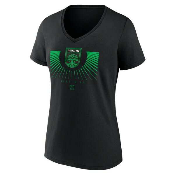 ファナティクス レディース Tシャツ トップス Austin FC Fanatics Branded Women\'s Retreat VNeck TShirt Black