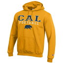 チャンピオン メンズ パーカー・スウェットシャツ アウター Cal Bears Champion Football Stack Pullover Hoodie Gold