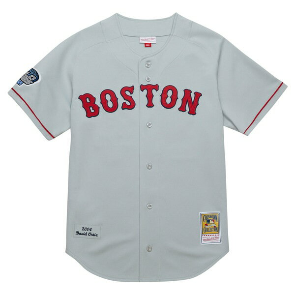 ミッチェル&ネス メンズ ユニフォーム トップス David Ortiz Boston Red Sox Mitchell & Ness 2004 Cooperstown Collection Authentic Throwback Jersey Gray