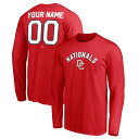 ファナティクス メンズ Tシャツ トップス Washington Nationals Fanatics Branded Personalized Cooperstown Collection Winning Streak Long Sleeve TShirt Red