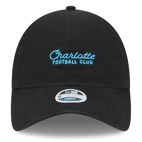 ニューエラ レディース 帽子 アクセサリー Charlotte FC New Era Women's Throwback 9TWENTY Adjustable Hat Black