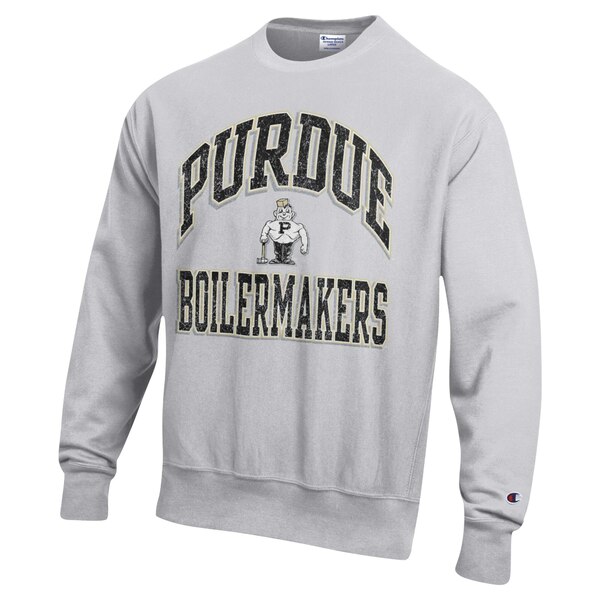 ԥ  ѡåȥ  Purdue Boilermakers Champion Vault Late Night Reverse Weave Pullover Sweatshirt Heather Gray