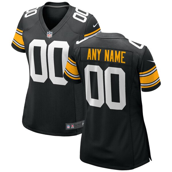 楽天astyナイキ レディース ユニフォーム トップス Pittsburgh Steelers Nike Women's Alternate Custom Game Jersey Black