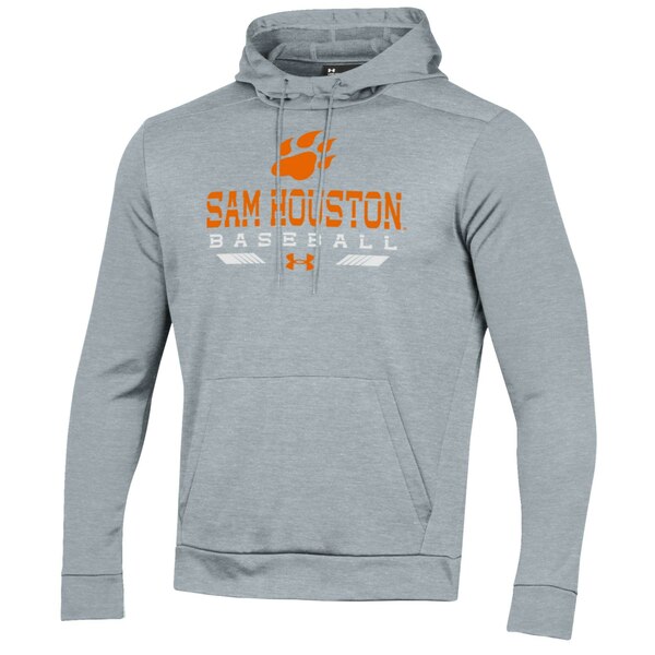 アンダーアーマー メンズ パーカー・スウェットシャツ アウター Sam Houston State Bearkats Under Armour Baseball Pullover Hoodie Gray