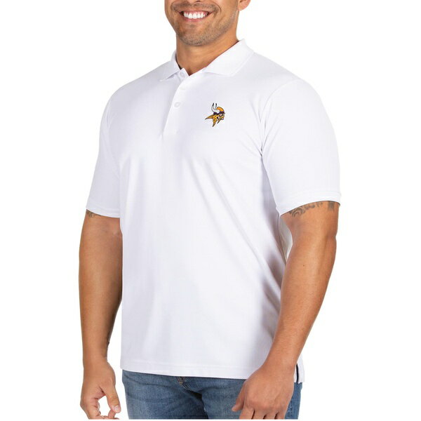 AeBOA Y |Vc gbvX Minnesota Vikings Antigua Big & Tall Legacy Pique Polo White