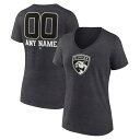 t@ieBNX fB[X TVc gbvX Florida Panthers Fanatics Branded Women's Monochrome Personalized Name & Number VNeck TShirt Charcoal