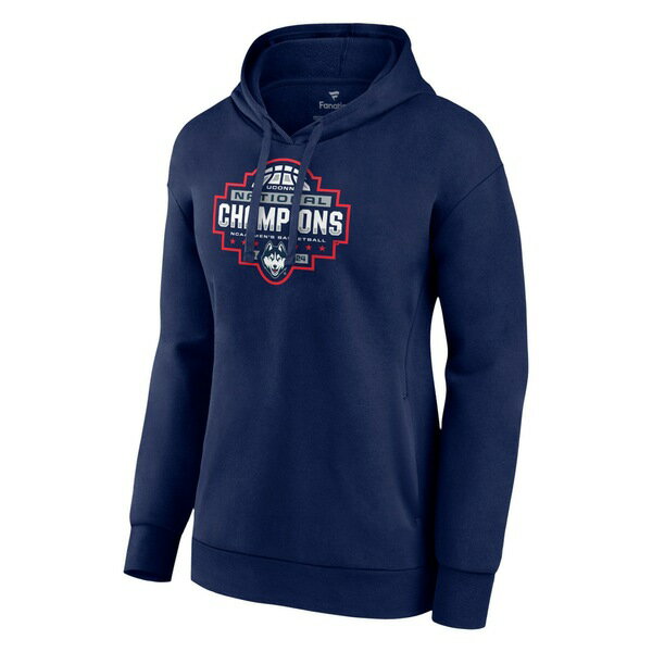 ファナティクス レディース パーカー スウェットシャツ アウター UConn Huskies Fanatics Branded Women 039 s 2024 NCAA Men 039 s Basketball National Champions Stellar Success Pullover Hoodie Navy