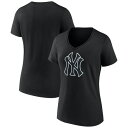 t@ieBNX fB[X TVc gbvX New York Yankees Fanatics Branded Women's Rough Diamond VNeck TShirt Black