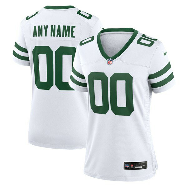 ナイキ レディース ユニフォーム トップス New York Jets Nike Women's Custom Game Jersey Legacy White