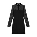 ジバンシー レディース ワンピース トップス Mockneck Dress in Bi-Material 4G Pattern black