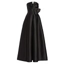 アルベルタ フェレッティ レディース ワンピース トップス Strapless Bow-Embellished Satin Gown black