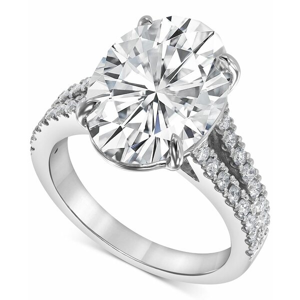 バッジェリーミシュカ レディース リング アクセサリー Certified Lab Grown Diamond Oval Solitaire Plus Engagement Ring (7-1/2 ct. t.w.) in 14k Gold White Gold