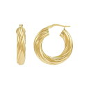 C^A S[h fB[X sAXCO ANZT[ Twist Hoop Earrings in 14k Gold, 1 inch Yellow Gold