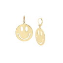 xbcBW\ fB[X sAXCO ANZT[ Smiley Drop Earrings Gold Tone