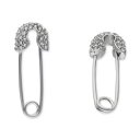 J[K[tFh fB[X sAXCO ANZT[ Pav&eacute; Safety Pin Drop Earrings Silver