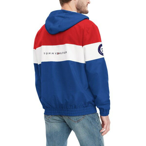 ȥߡ ҥե  ѡåȥ  New York Giants Tommy Hilfiger Enzo HalfZip Hoodie Jacket Royal/Red