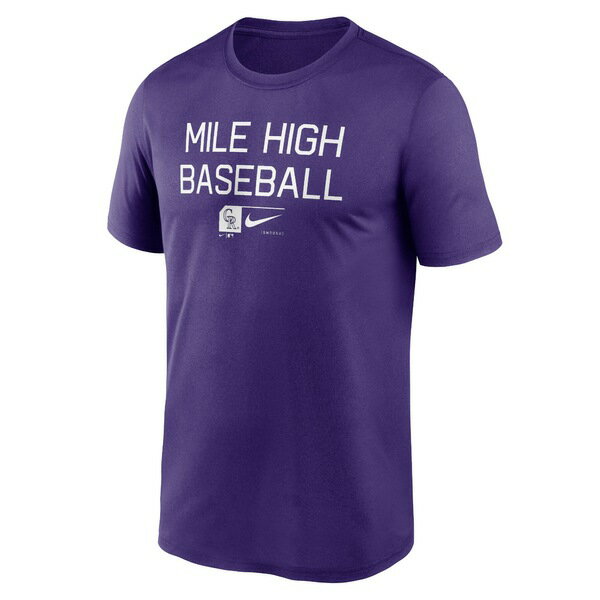 ナイキ メンズ Tシャツ トップス Colorado Rockies Nike Baseball Phrase Legend Performance TShirt Purple