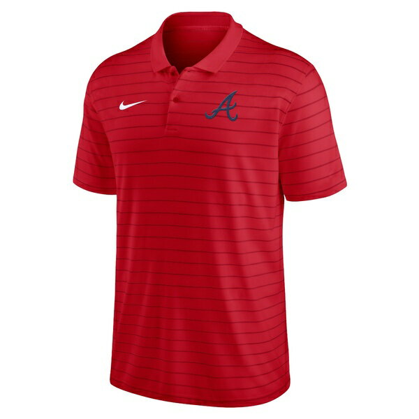 ナイキ メンズ ポロシャツ トップス Atlanta Braves Nike Authentic Collection Victory Striped Performance Polo Red