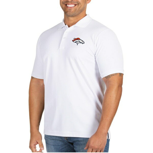 AeBOA Y |Vc gbvX Denver Broncos Antigua Big & Tall Legacy Pique Polo White