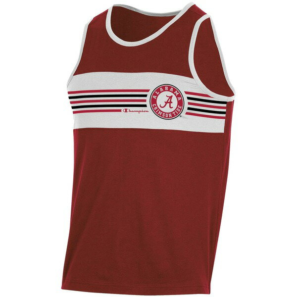 チャンピオン タンクトップ  メンズ チャンピオン メンズ Tシャツ トップス Alabama Crimson Tide Champion Colorblock Tank Top Crimson