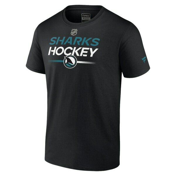 եʥƥ  T ȥåץ San Jose Sharks Fanatics Branded Authentic Pro Wordmark Alt Logo TShirt Black