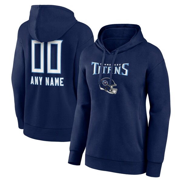 ファナティクス レディース パーカー・スウェットシャツ アウター Tennessee Titans Fanatics Branded Women's Personalized Name & Number Team Wordmark Pullover Hoodie Navy 1