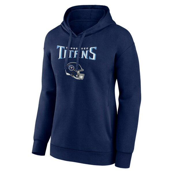 ファナティクス レディース パーカー・スウェットシャツ アウター Tennessee Titans Fanatics Branded Women's Personalized Name & Number Team Wordmark Pullover Hoodie Navy 2