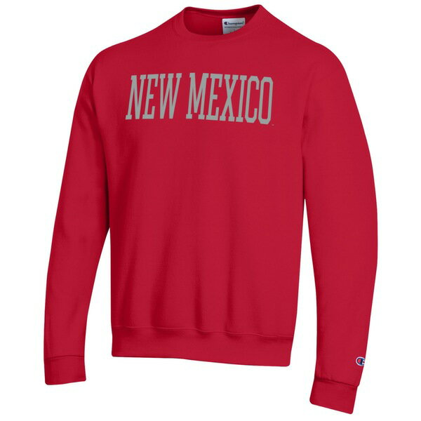 チャンピオン メンズ パーカー・スウェットシャツ アウター New Mexico Lobos Champion Eco Powerblend Crewneck Sweatshirt Cherry