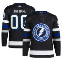 アディダス メンズ ユニフォーム トップス Tampa Bay Lightning adidas Alternate Primegreen Authentic Custom Jersey Black