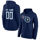 ファナティクス レディース パーカー・スウェットシャツ アウター Tennessee Titans Fanatics Branded Women's Personalized Team Authentic Pullover Hoodie Navy