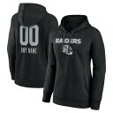 t@ieBNX fB[X p[J[EXEFbgVc AE^[ Las Vegas Raiders Fanatics Branded Women's Personalized Name & Number Team Wordmark Pullover Hoodie Black