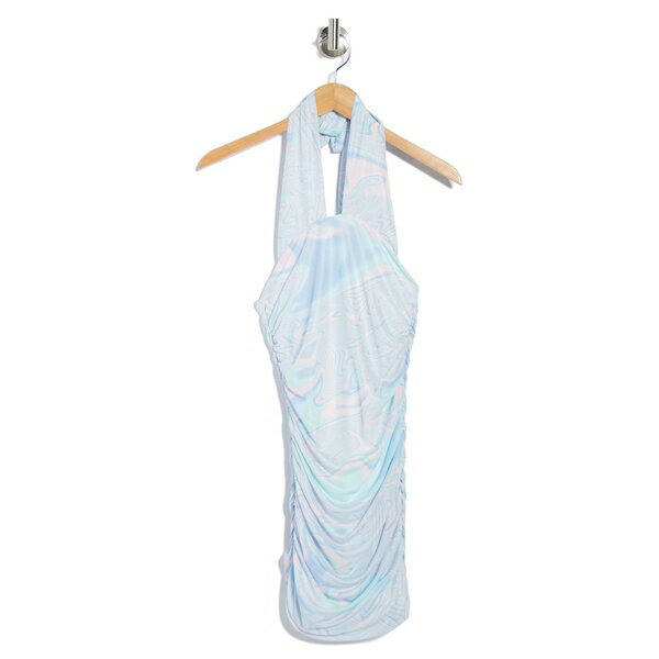 エロディ レディース ワンピース トップス Tie Halter Neck Dress Light Blue