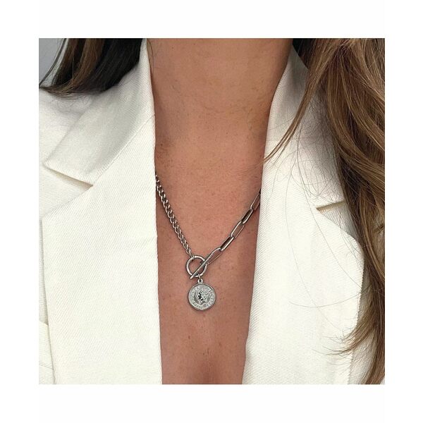 GGoC fB[X lbNXE`[J[Ey_ggbv ANZT[ Stacie Toggle Chain Coin Necklace Silver