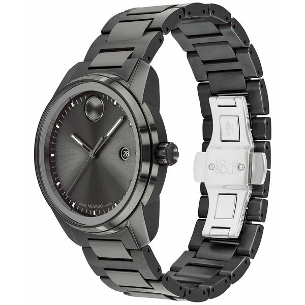 モバド モバド レディース 腕時計 アクセサリー Men's Swiss Bold Verso Gunmetal Ion-Plated Steel Bracelet Watch 42mm Gunmetal