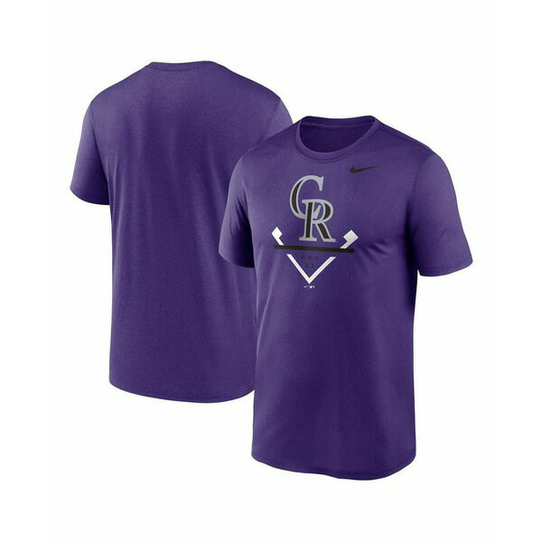 ナイキ レディース Tシャツ トップス Men's Purple Colorado Rockies Icon Legend Performance T-shirt Purple