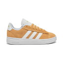 アディダス レディース スニーカー シューズ Women's Grand Court Alpha Cloudfoam Lifestyle Comfort Casual Sneakers from Finish Line Hazy Orange, White, Gold