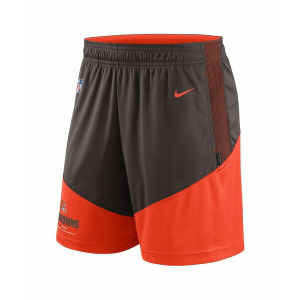 ナイキ レディース カジュアルパンツ ボトムス Men 039 s Brown, Orange Cleveland Browns Sideline Primary Lockup Performance Shorts Brown, Orange