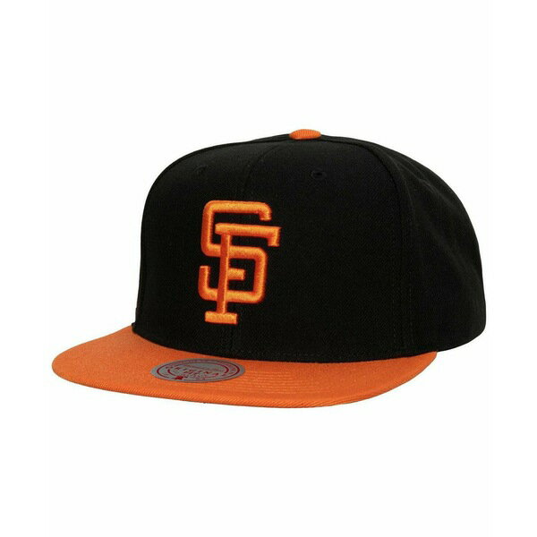 ミッチェル&ネス レディース 帽子 アクセサリー Men's Black San Francisco Giants Cooperstown Collection Evergreen Snapback Hat Bl..