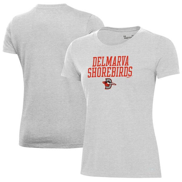 アンダーアーマー レディース Tシャツ トップス Delmarva Shorebirds Under Armour Women 039 s Performance TShirt Gray