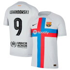 ナイキ メンズ ユニフォーム トップス Robert Lewandowski Barcelona Nike 2022/23 Third Vapor Match Authentic Player Jersey Gray