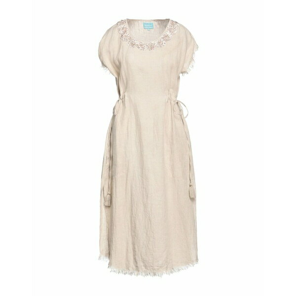 【送料無料】 アイコニーク レディース ワンピース トップス Midi dresses Beige