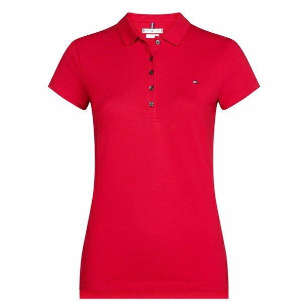 yz g~[ qtBK[ fB[X |Vc gbvX Heritage Short Sleeve Slim Fit Polo Shirt Ladies APPLE RED 611