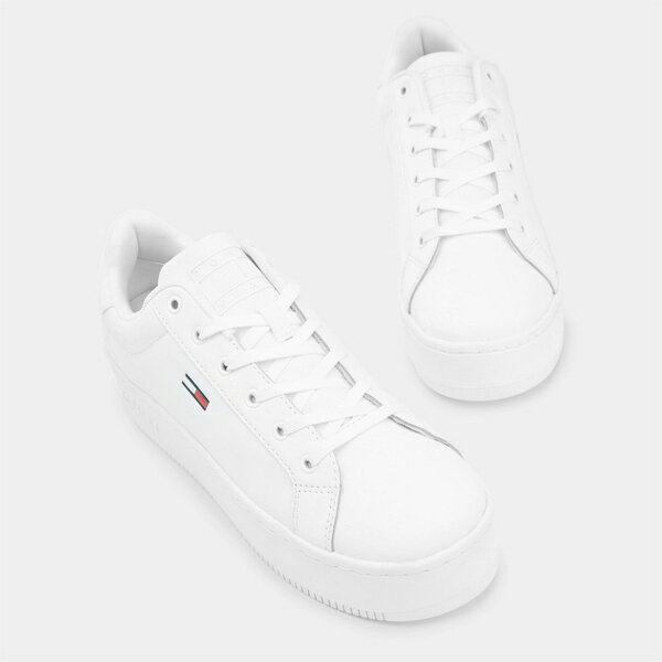 【送料無料】 トミーヒルフィガー レディース バスケットボール スポーツ TOMMY JEANS FLATFORM ESS White