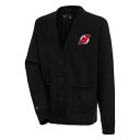 【送料無料】 アンティグア メンズ シャツ トップス New Jersey Devils Antigua Victory Cardigan Black