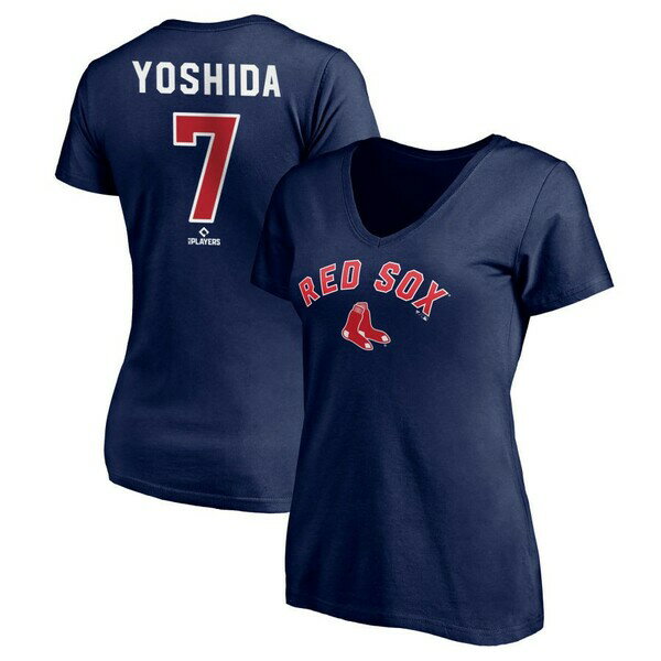 t@ieBNX fB[X TVc gbvX Boston Red Sox Fanatics Branded Women's Personalized Winning Streak Name & Number VNeck TShirt Navy