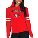 コンセプトスポーツ レディース Tシャツ トップス San Francisco 49ers Concepts Sport Women's Marathon Lightweight Lounge Pullover Hoodie -