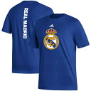アディダス メンズ Tシャツ トップス Real Madrid adidas Vertical Back TShirt Blue